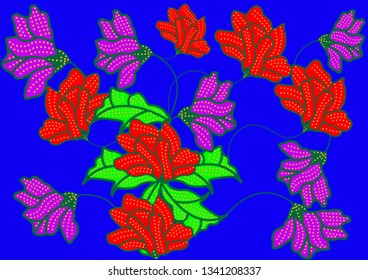 Indonesian batik has a variety of colors and cultures