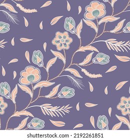 Indonesian batik motif abstract floral diagonal
