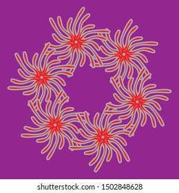 
Indonesian batik motif designs. Vector illustration