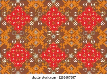 Indonesian batik motif, Batik is a technique of wax-resist dyeing applied to whole cloth, or cloth made using this technique originated from Indonesia