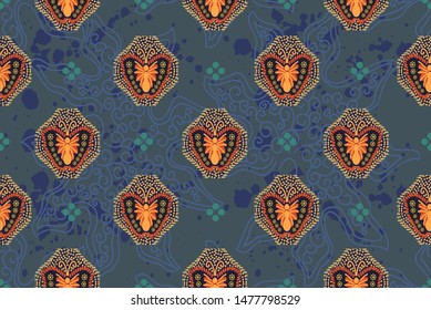 Indonesian batik motif, Batik is a technique of wax-resist dyeing applied to whole cloth, or cloth made using this technique originated from Indonesia