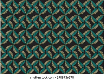 Indonesian batik motif, Batik is a technique of wax-resist dyeing applied to whole cloth, or cloth made using this technique originated from Indonesia. EPS 10
