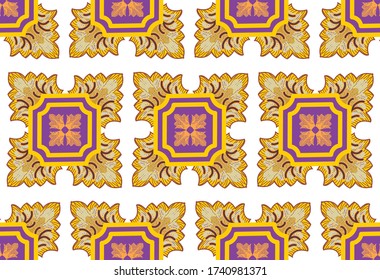 Indonesian Batik Motif, with a very distinctive pattern, Jogja Batik Pattern. Vector