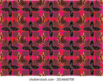 Indonesian batik motif with a very distinctive plant pattern. Exclusive vector for design