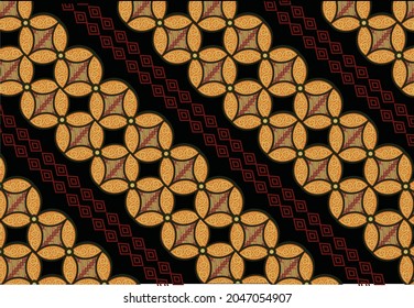 Indonesian batik motif with a very distinctive plant pattern. Exclusive vector for design