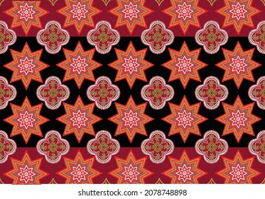 Indonesian batik motif with a very distinctive plant pattern. Exclusive vector for design