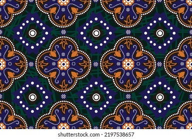 Indonesian batik motif with a very distinctive plant pattern. Exclusive vector for design