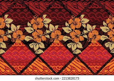 Indonesian batik motif with a very distinctive pattern, vector EPS 10