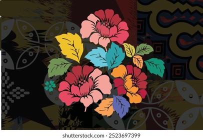 
Indonesian batik motif with a very distinctive plant motif. EPS 10 Exclusive