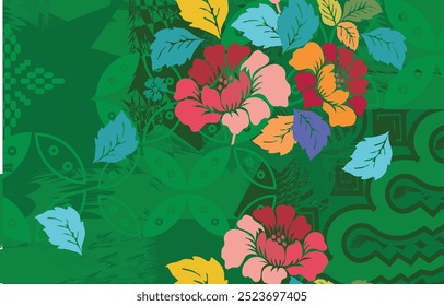 
Indonesian batik motif with a very distinctive plant motif. EPS 10 Exclusive