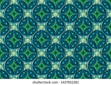 Indonesian batik motif with a very typical repetition pattern