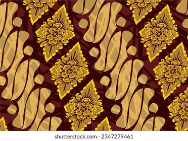 Indonesian batik motifs with Balinese flower patterns, exclusive and classic, are suitable for various purposes. EPS VECTOR 10
