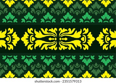 Indonesian  batik motifs with Balinese flower patterns, exclusive and classic, are suitable for various purposes. EPS VECTOR 10