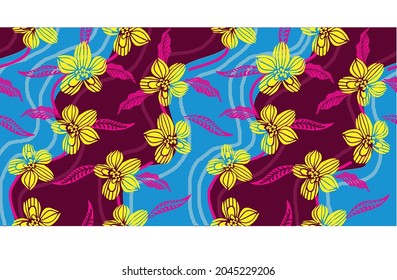Indonesian batik motifs with flora and fauna patterns that are very distinctive and exclusive. vector EPS 10