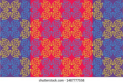 
Indonesian batik motifs with a pattern of a combination of flora, fauna and fields that are very typical fields