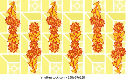 Indonesian batik motifs with patterns of flora, fauna and fields that are very distinctive