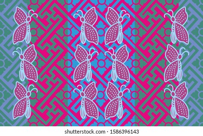 Indonesian batik motifs with patterns of flora, fauna and fields that are very distinctive