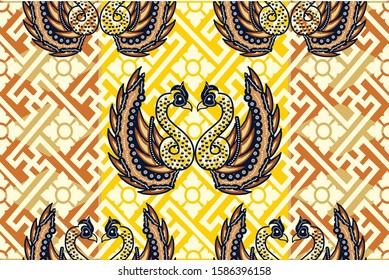 Indonesian batik motifs with patterns of flora, fauna and fields that are very distinctive