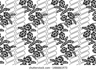 Indonesian batik motifs with plant patterns with a very unique combination of fields
