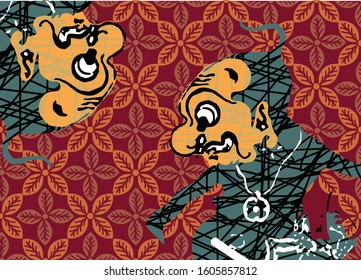 Indonesian batik motifs that are very distinctive, with local patterns
