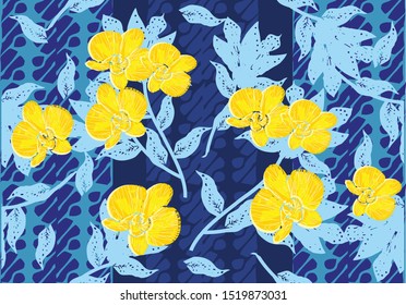 Indonesian batik motifs with very distinct flora patterns, with good color