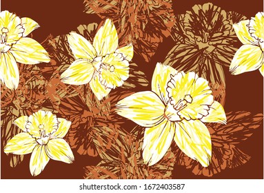 Indonesian batik motifs with very distinct flora patterns, with good color