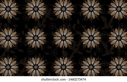 Indonesian Batik Motifs with Very Distinctive Plant Patterns