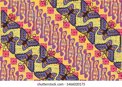 Indonesian batik motifs with very distinctive plant patterns