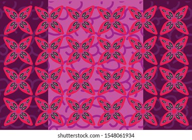 Indonesian batik motifs with very distinctive plant patterns