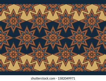 Indonesian batik motifs with very distinctive plant patterns