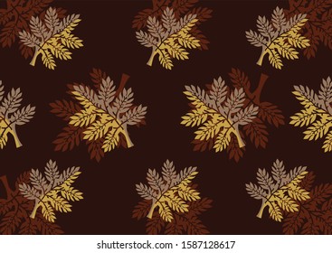 Indonesian batik motifs with very distinctive plant patterns

