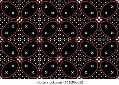 Indonesian batik motifs with very distinctive plant patterns