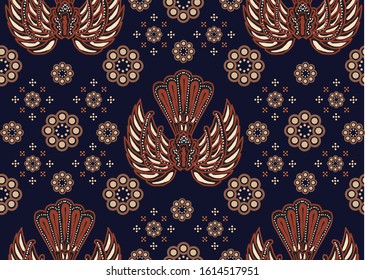 Indonesian batik motifs with very distinctive patterns