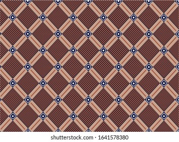 Indonesian batik motifs with very distinctive plant patterns