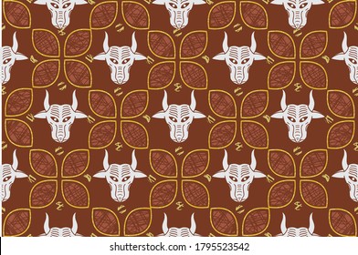 Indonesian batik motifs with very distinctive patterns. very artistic and aesthetic background, illustration, Vector, EPS 10