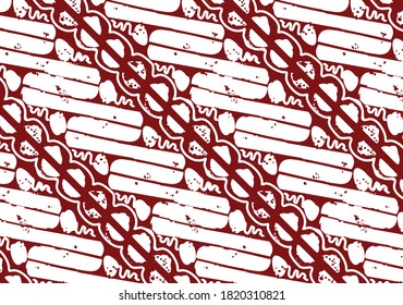 Indonesian batik motifs with very distinctive plant patterns