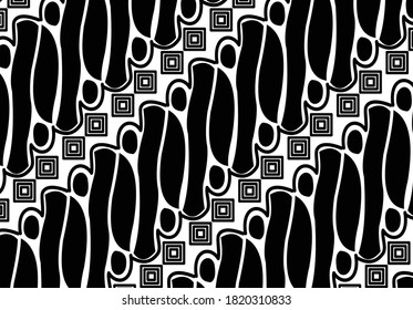 Indonesian batik motifs with very distinctive plant patterns