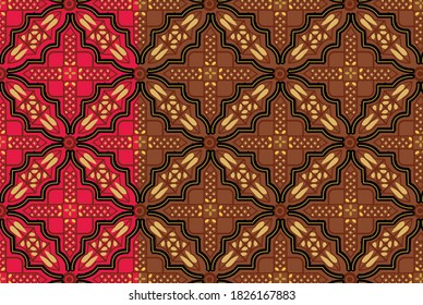 indonesische Batik-Motive mit sehr unterschiedlichen Mustern