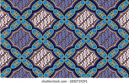 Indonesian batik motifs with very distinctive  patterns. EPS 10