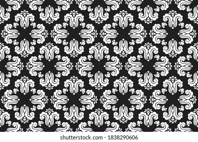 Indonesian batik motifs with very distinctive patterns.Black White,  exclusive backgrounds. Vector Eps 10