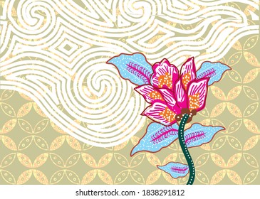 Indonesian batik motifs with a very distinctive and exclusive. for the background. Vector EPS 10