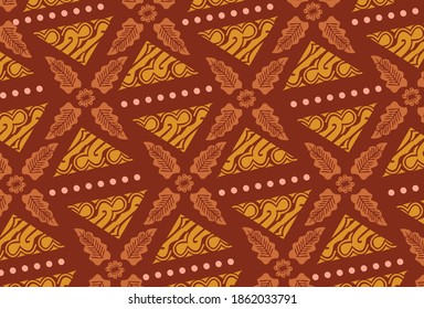 Indonesian batik motifs with very distinctive plant patterns