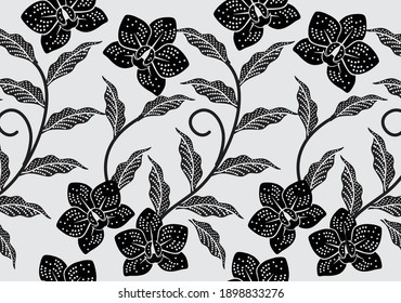 Indonesian Batik Motifs Very Distinctive Plant Stock Vector (Royalty ...