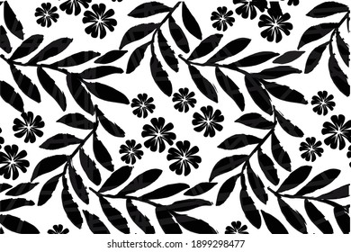 Indonesian batik motifs with very distinctive plant patterns