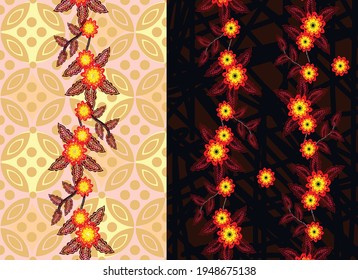Indonesian batik motifs with very distinctive patterns. exclusive backgrounds. Vector Eps 10