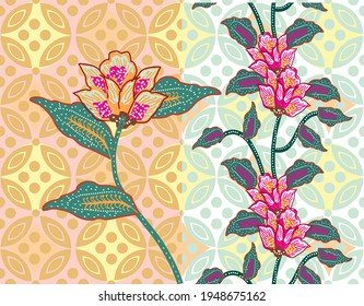 Indonesian batik motifs with very distinctive patterns. exclusive backgrounds. Vector Eps 10