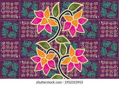 Indonesian batik motifs with very distinctive patterns. exclusive backgrounds. Vector Eps 10