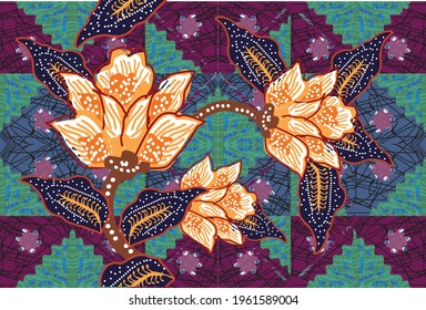 Indonesian batik motifs with very distinctive patterns. exclusive backgrounds. Vector Eps 10