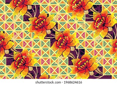 Indonesian batik motifs with very distinctive patterns. exclusive backgrounds. Vector Eps 10