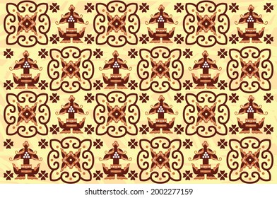 Indonesian batik motifs with very distinctive patterns. exclusive backgrounds. Vector Eps 10